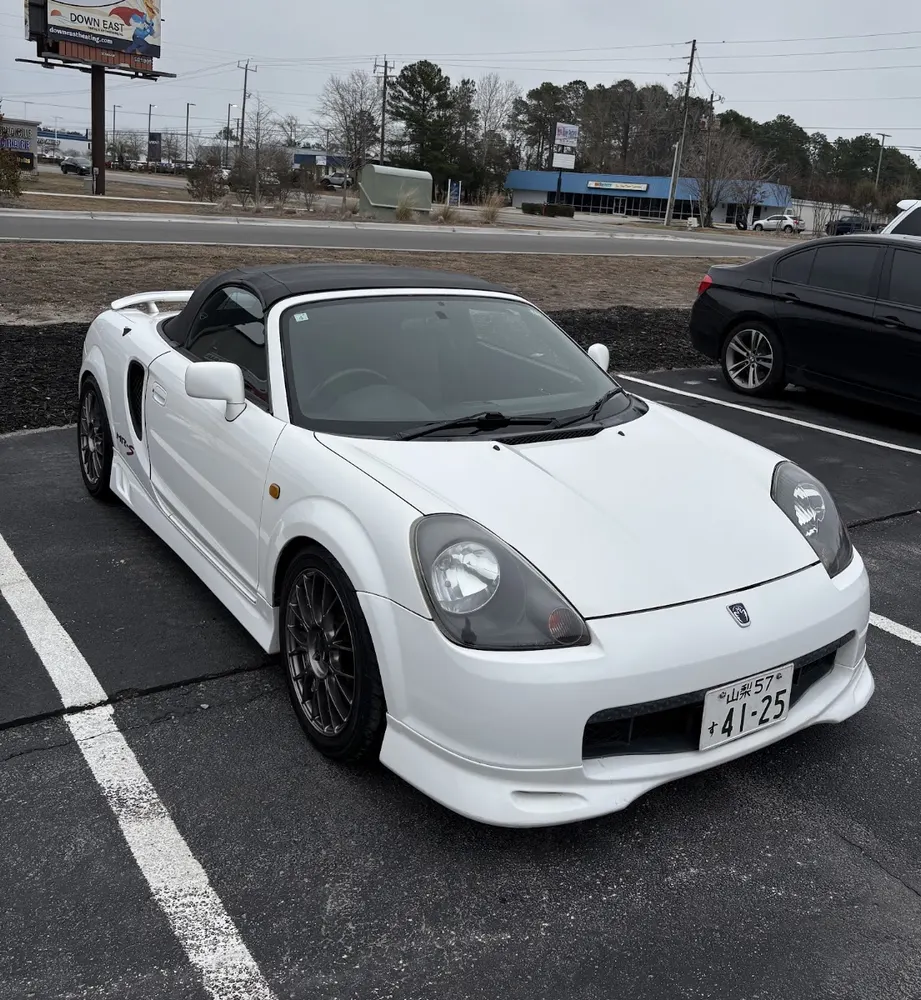 White Toyota MR-S photographed by Dylan Jones in his Google review